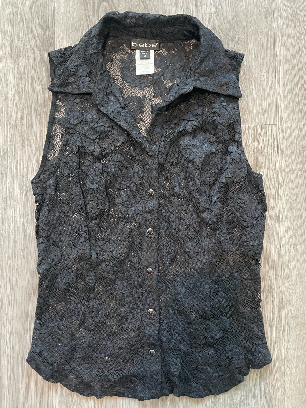 Vtg 90s BEBE lace top medium